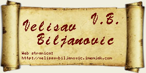 Velisav Biljanović vizit kartica